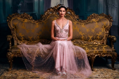 Samatha dress and Samatha sequin skirt pink